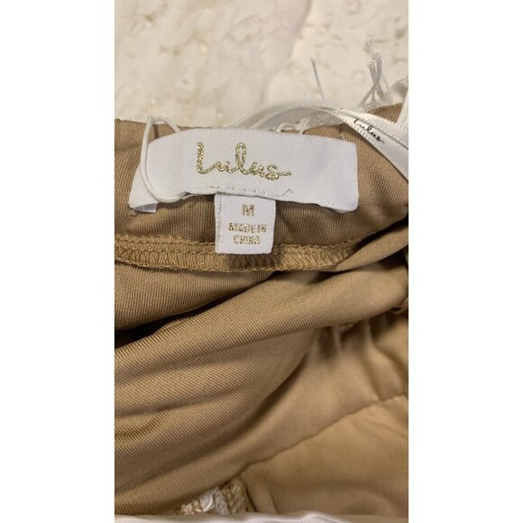 NWT Lulus M Lace Strappy Evening Formal Feminine Maxi Dress White Sheer Elegant - Picture 6 of 10